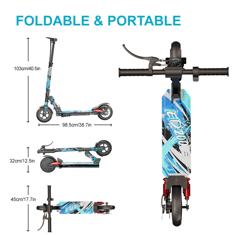 Aolorozo ED200 Youth Dual-Suspension Scooter