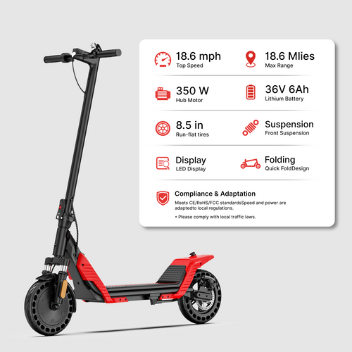 Aolorozo D03 City Electric Scooter with Front Suspension
