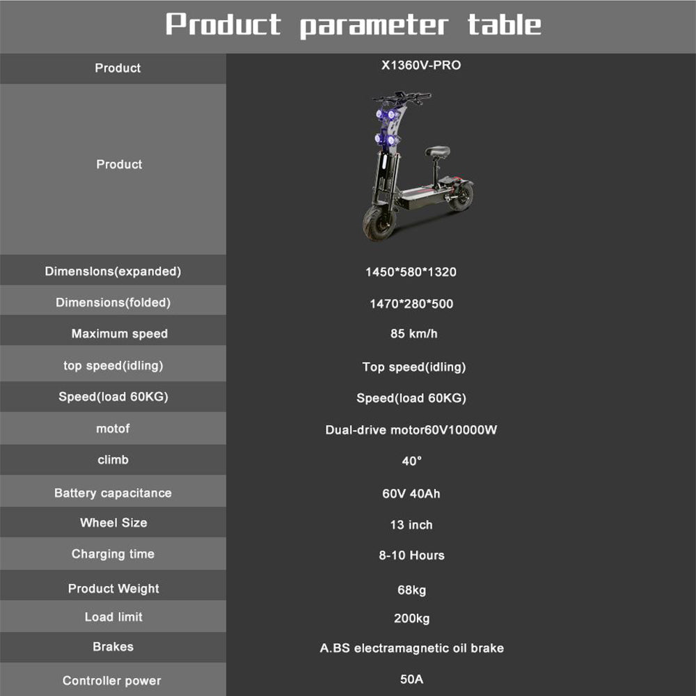 X13 60V-PRO Electric Scooter with NFC Function