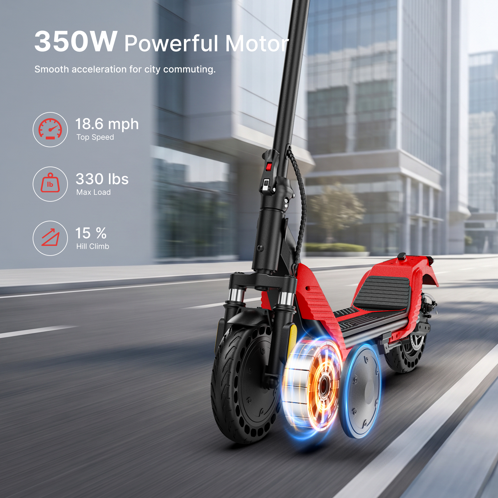 Aolorozo D03 City Electric Scooter with Front Suspension