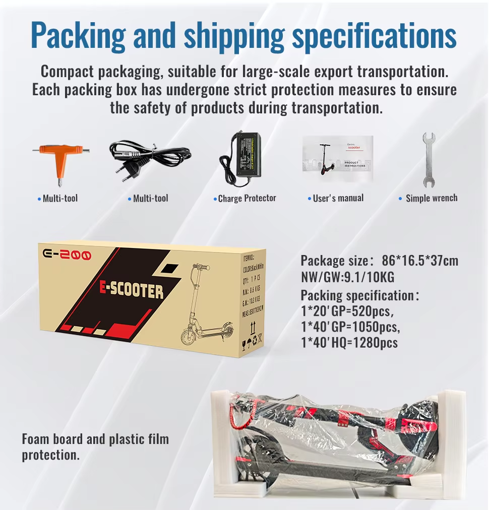 E200 Electric Scooter - Ultra-Lightweight 19 lbs